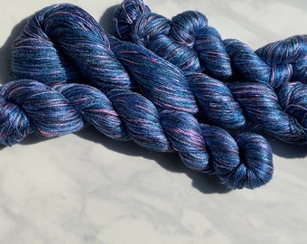 Hand Dyed Lace Weight 100% Mulberry Silk Yarn