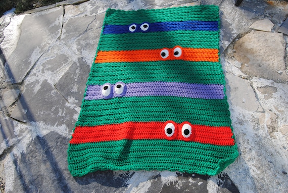 TMNT Blanket Crochet PATTERN Teenage Mutant Ninja Turtle PDF Download Etsy Canada