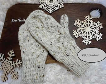 Cable Knit Mitten Pattern/ PDF Pattern/ Instant Download