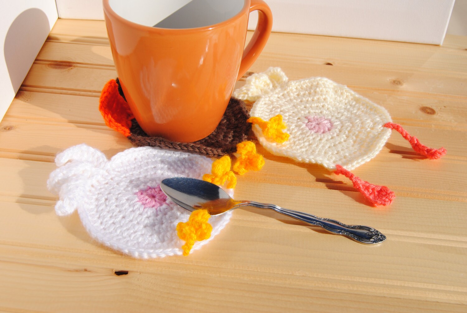 Mug Rug Pattern PDF to Crochet, Chicken, Turkey, Duckie - Etsy