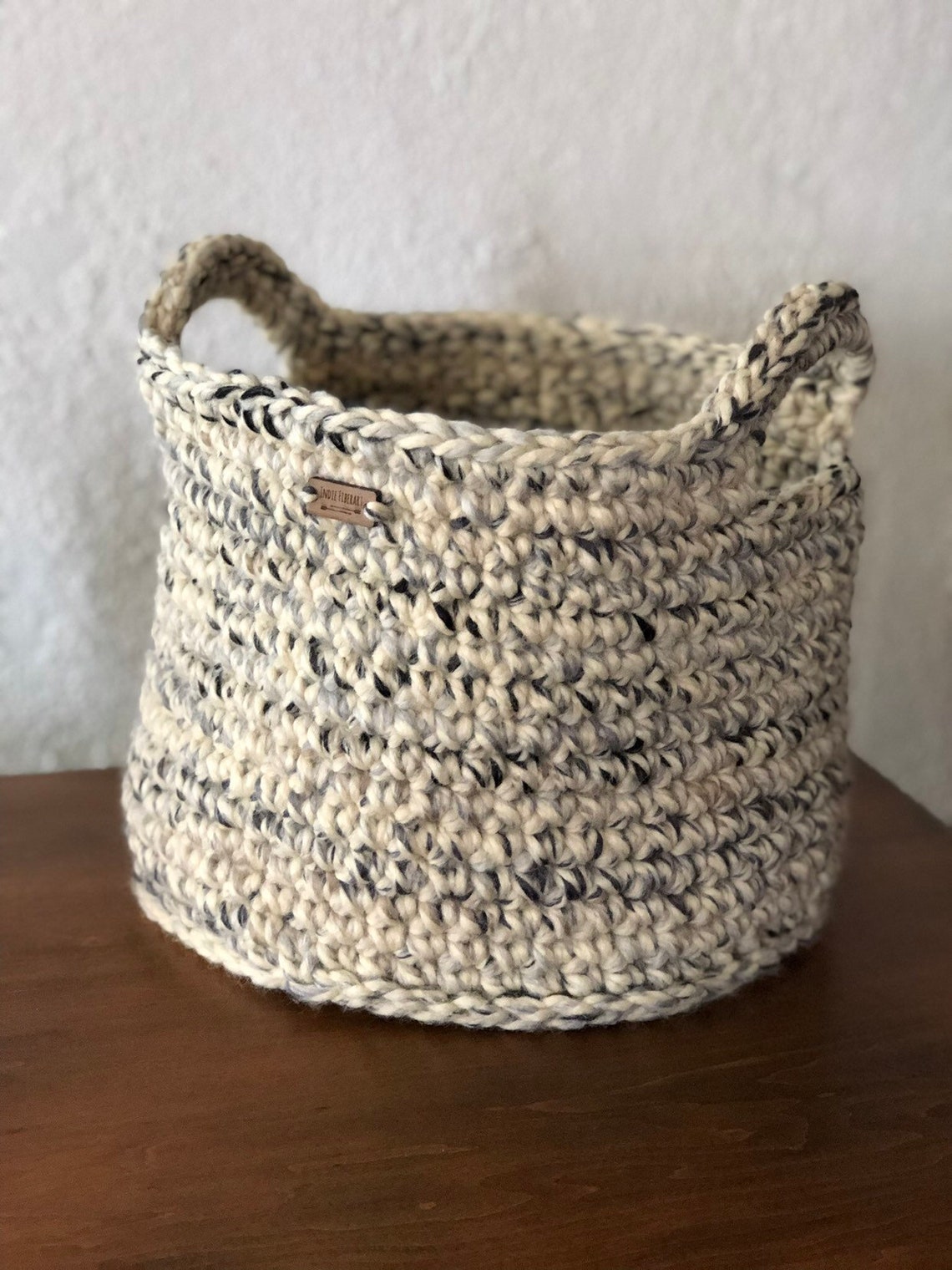 Big Knit Basket x Rustic Decor x Oversized Handled Storage Etsy