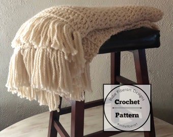 PATRON AU CROCHET x Couverture Chunky x Jeté Cascades