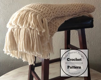 CROCHET PATTERN x Chunky Blanket x The Cascades Throw