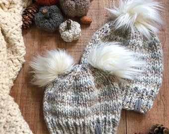 Mommy and Me Fur Pom Pom Hats  x Newborn - Adult Sizing x Mix & Match Styles