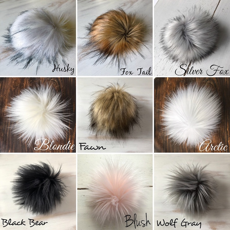 Adult The Iroquois Beanie Hand Knit Chunky Wool Slouchy Hat with Fur pom pom Sizes Newborn