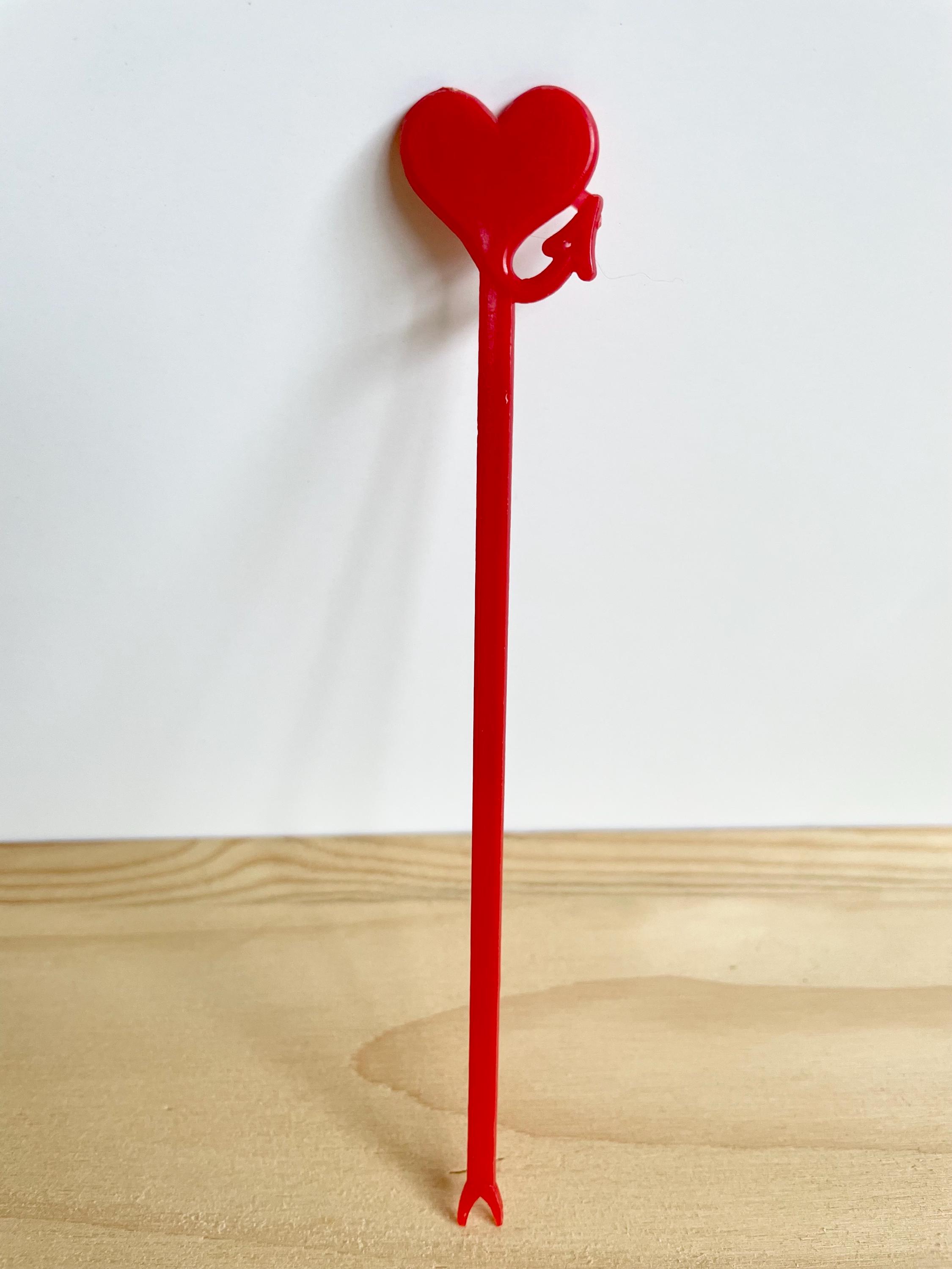 Plymouth Mopar Devil Heart Drink Stirrer 1960’s Vintage Auto Bar Ware