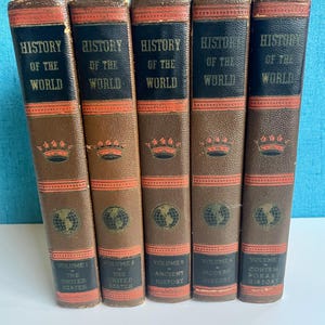 History of The World Volumes 1-5 | Victor Duruy | Revised 1937 | Hard Cover Book Set