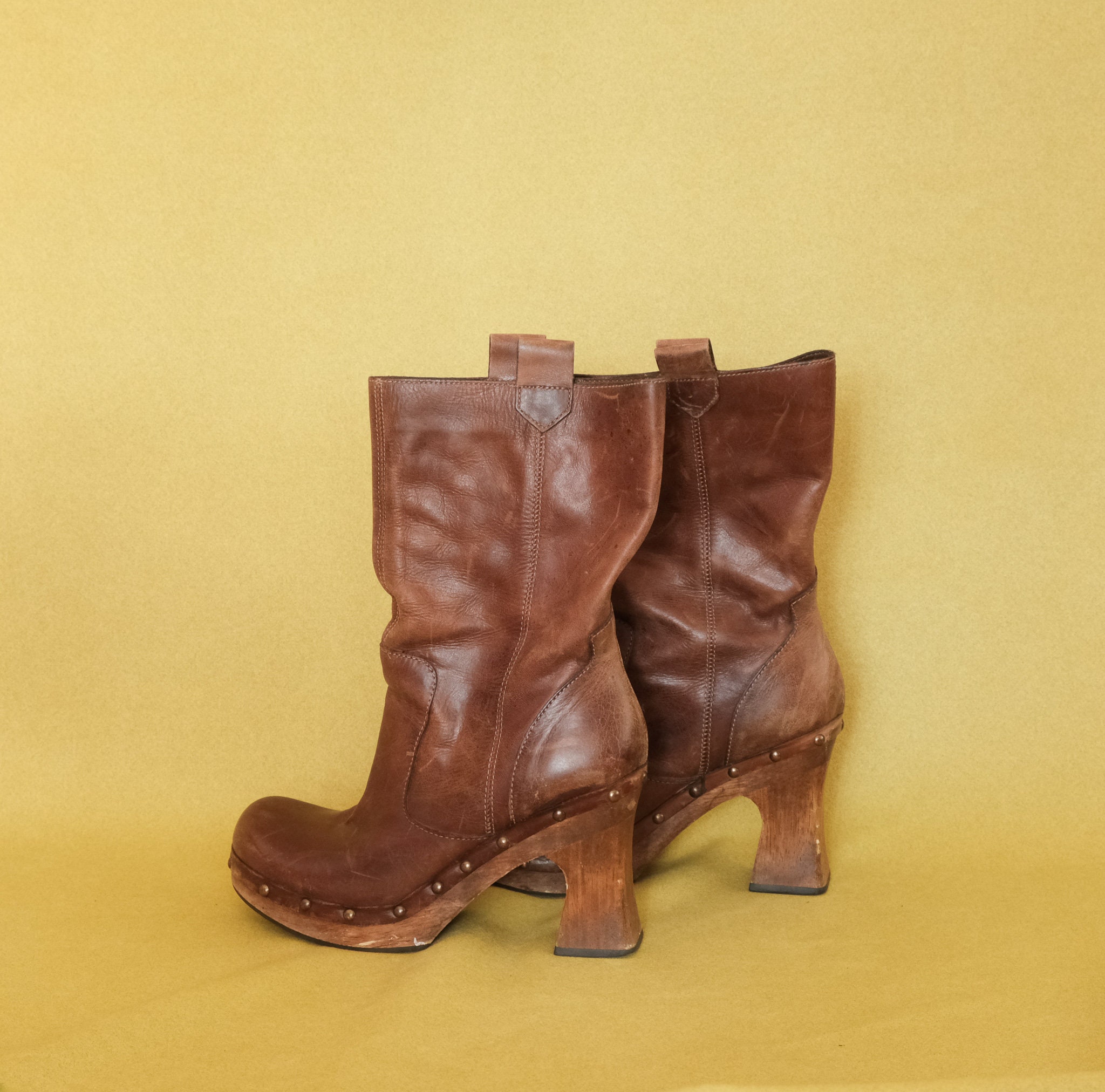 Vintage Clog Boots size 8 - Etsy