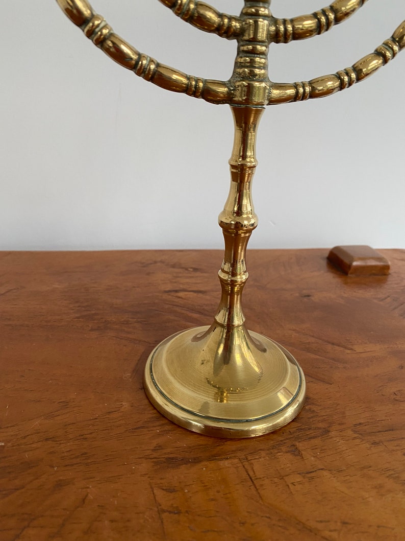 Vintage Jewish Candlestick Hanukkah Chanukah Menorah Judaism Hebrew