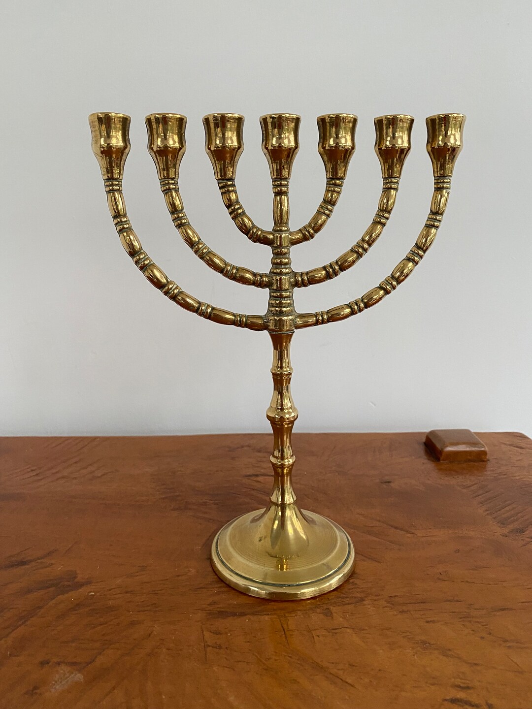 Vintage Jewish Candlestick Hanukkah Chanukah Menorah Judaism Hebrew