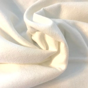Cotton Flannel Fabric - Solid Bright White