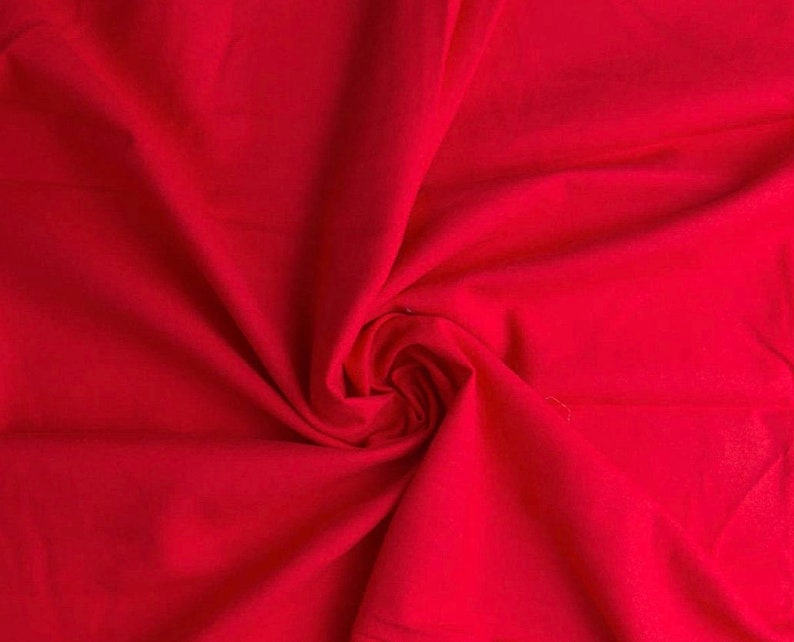 Solid Red Cotton Flannel Fabric Christmas Red Cotton Flannel Etsy
