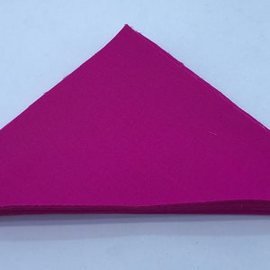 48 Pieces- 6.5&quot; Inch Precut HALF SQUARE TRIANGLES (Turnover) 100% Cotton - Pink Magenta, Quilt Kit, Chevron Quilt Block, Pinwheel