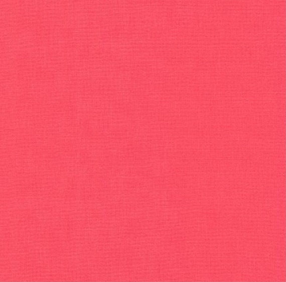 ♡cotton.coto♡ Kona Punch Pink Cotton Fabric, Premium Quilting Fabric, Mask