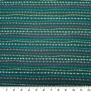 String Stripe Dark Teal Cotton Fabric OR String Stripe Dark Teal PRECUT Cotton Fabric