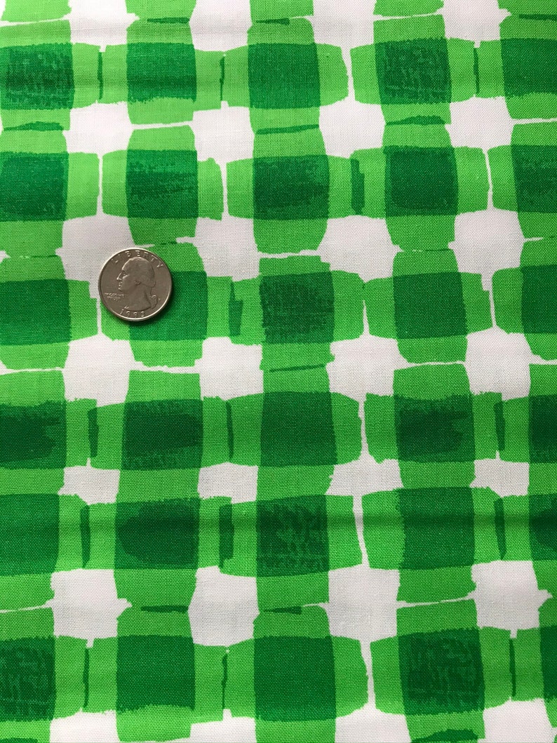 \u201cMad for Melon\u201ddesigned by Maria Kalinowski KANVAS in Association with Benartex Pattern #MOD Gingham-C6326 Mad for Melon Cotton Fabric