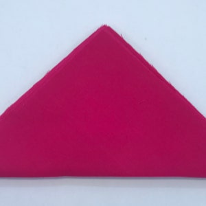 48 Pieces- 6.5&quot; Inch Precut HALF SQUARE TRIANGLES (Turnover) 100% Cotton - Hot Pink, Quilt Kit, Chevron Quilt Block, Pinwheel