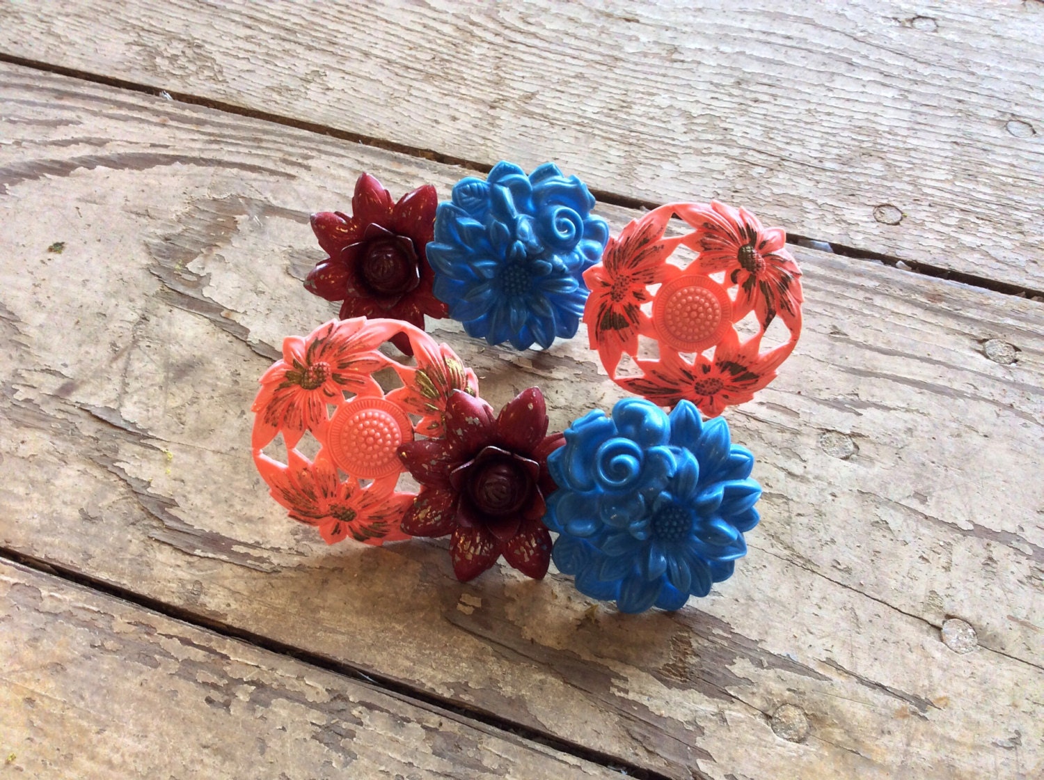 Flower Push Pins Curtain Tiebacks Office Decor Bulletin Etsy