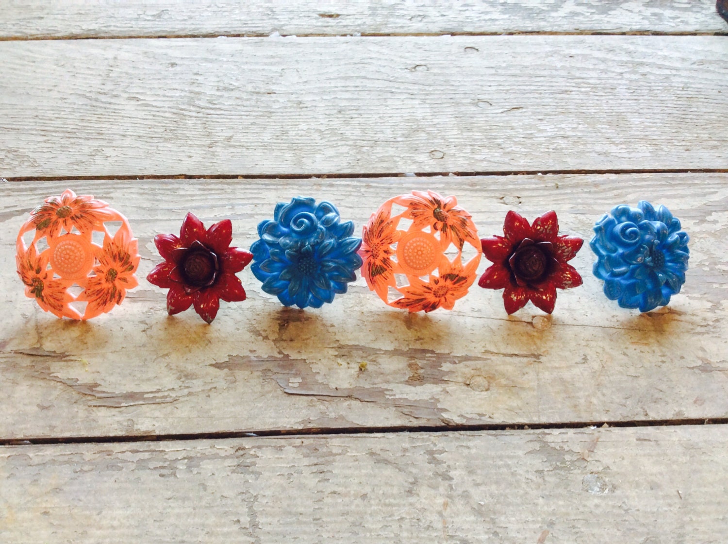 Flower Push Pins Curtain Tiebacks Office Decor Bulletin Etsy