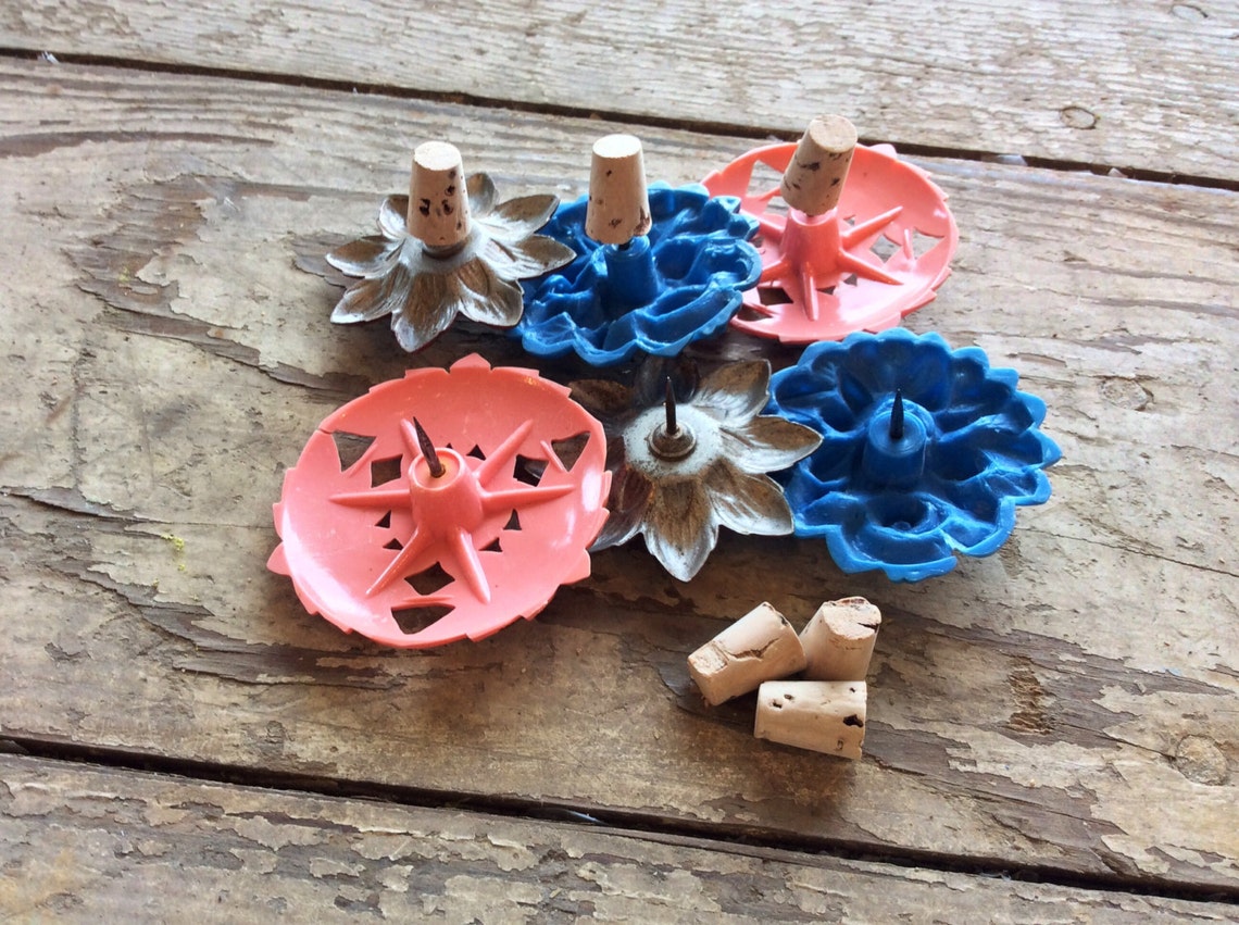 Flower Push Pins Curtain Tiebacks Office Decor Bulletin Etsy