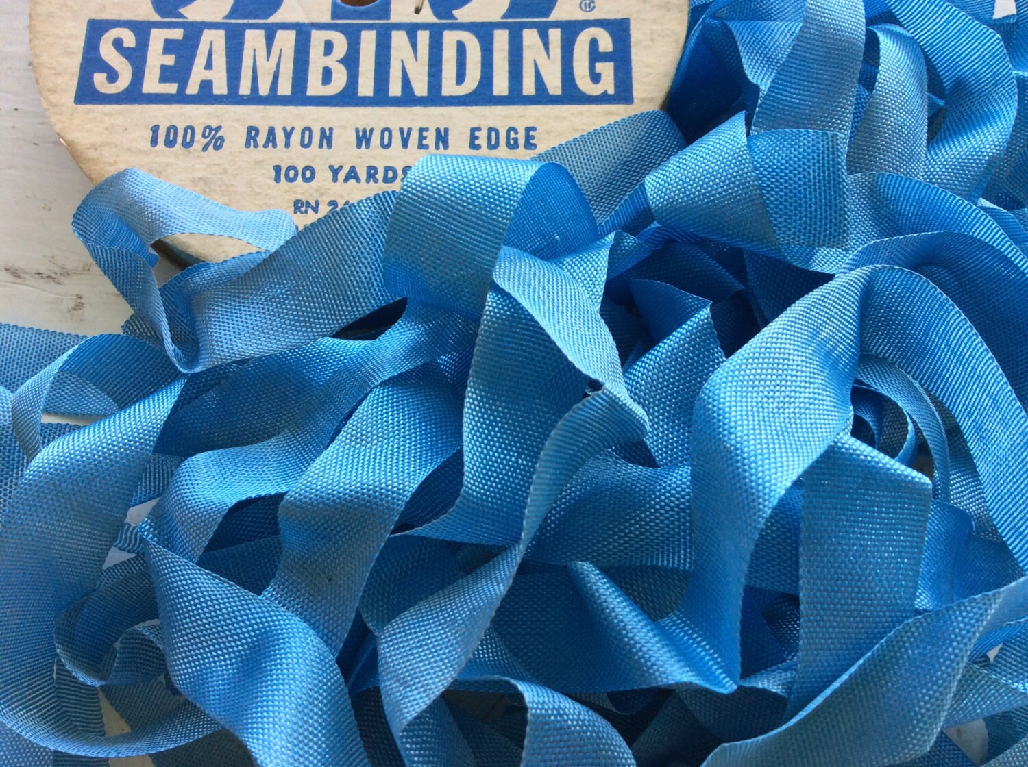 Vintage Seam Binding Ribbon Woven Edge Rayon Etsy