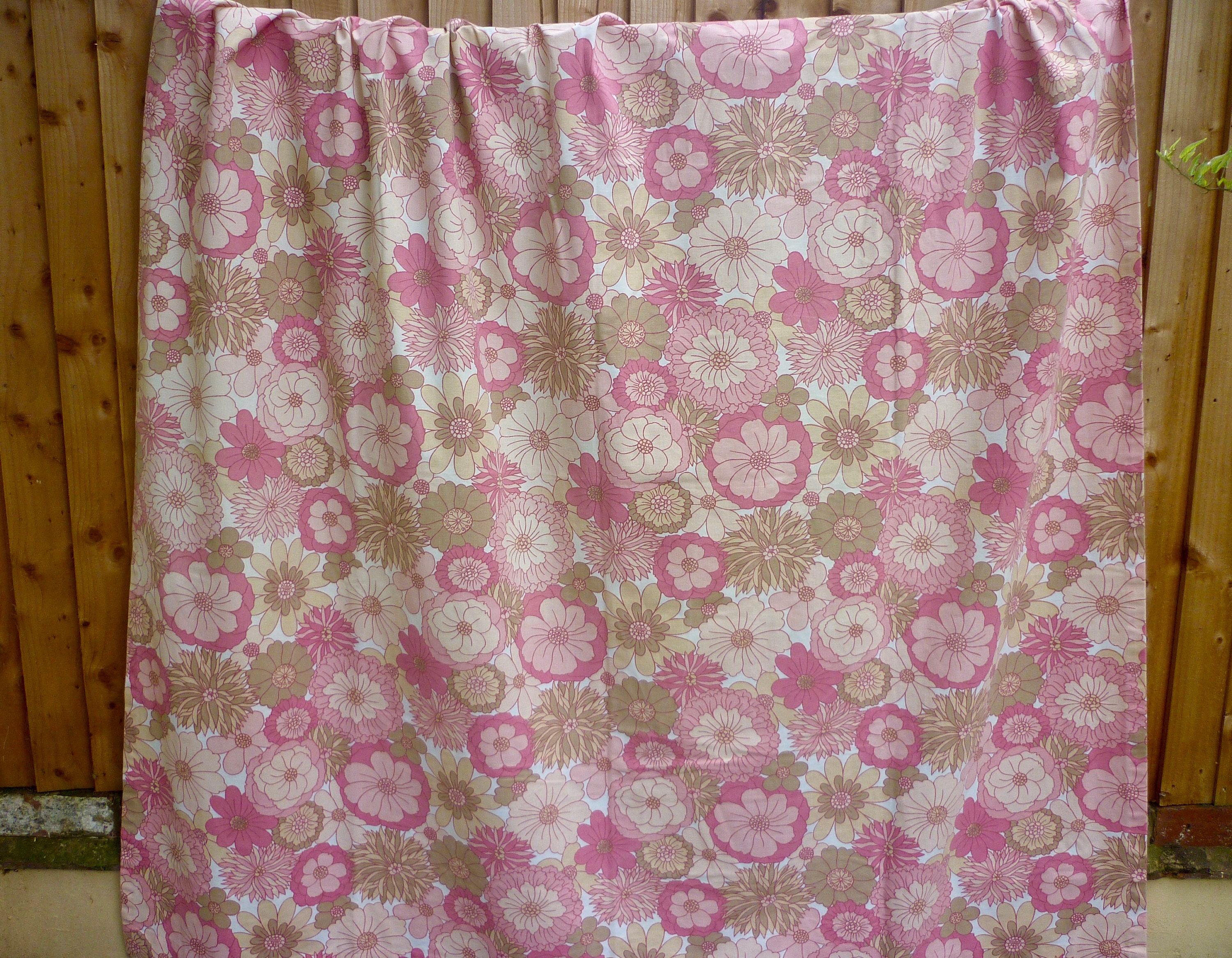 Fiore rosa, tenda per finestra in cotone CC200 / Tenda floreale