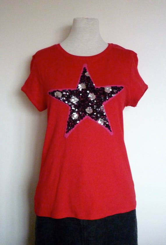 ladies sequin tops size 18