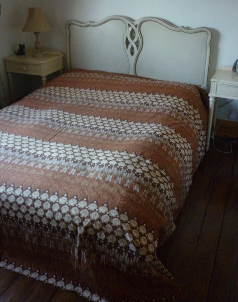 Vintage Double Bedspread Heals Of London Rossetti Fabric By Etsy