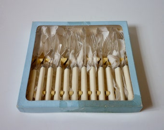 A Boxed Set of Vintage F&W Fish Knives and Forks EPNS Cutlery, Mid Century Set of Boxed Cutlery