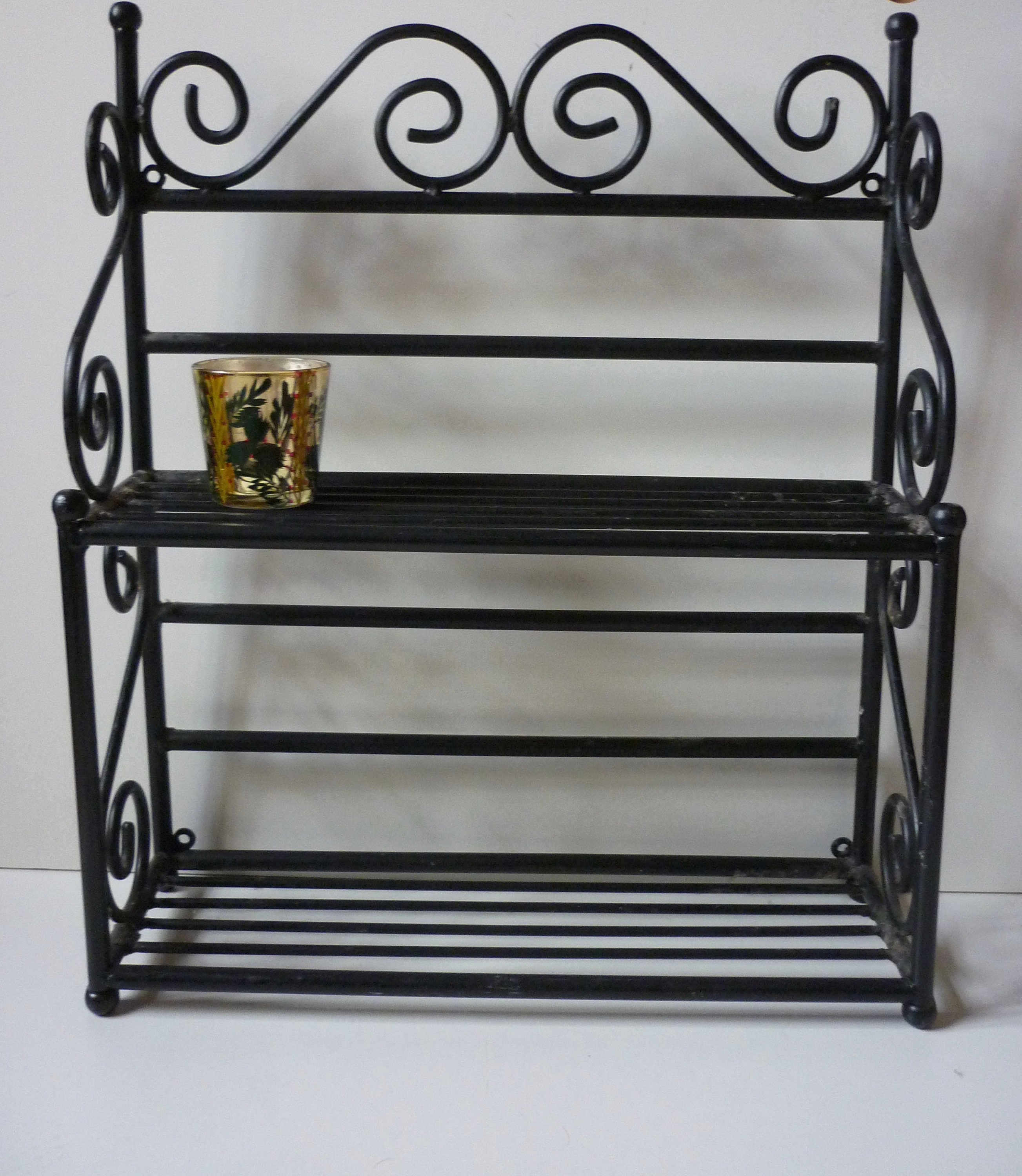Vintage Metal Shelves Free Standing Metal Shelf Unit Wall Etsy UK
