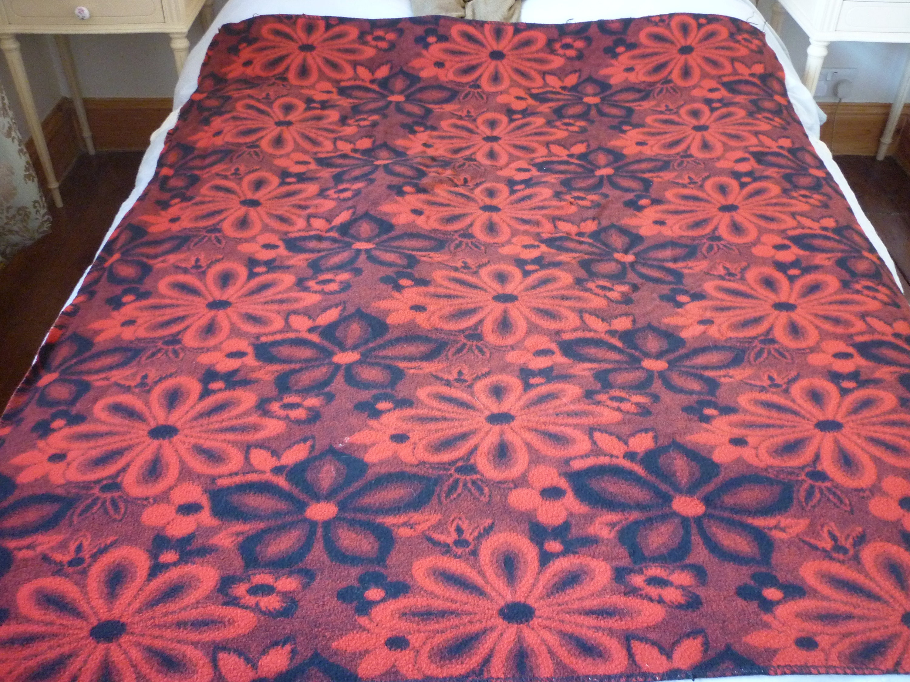 Vintage Retro Funky Blanket Picnic Blanket 1970's Etsy