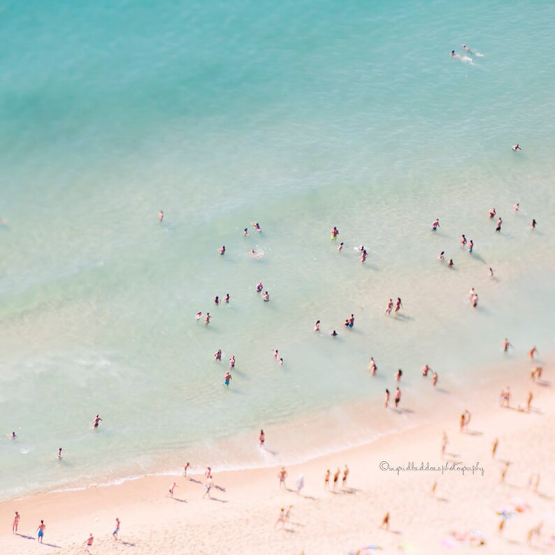 Aerial beach print beach photography aerial photography Etsy