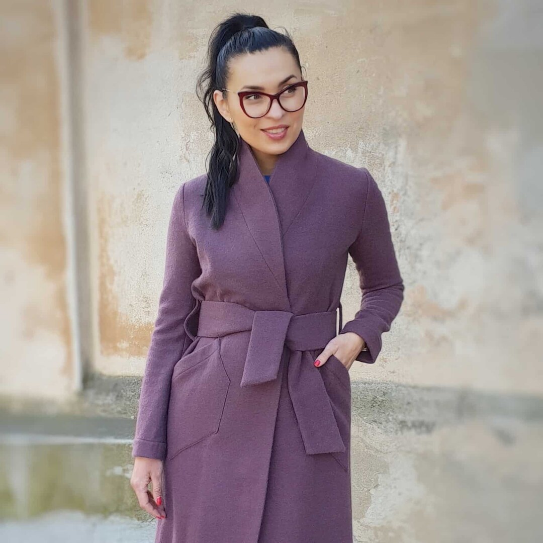 Lightweight Coat With Wool, Elegant Coat, Designer Coat, Women's