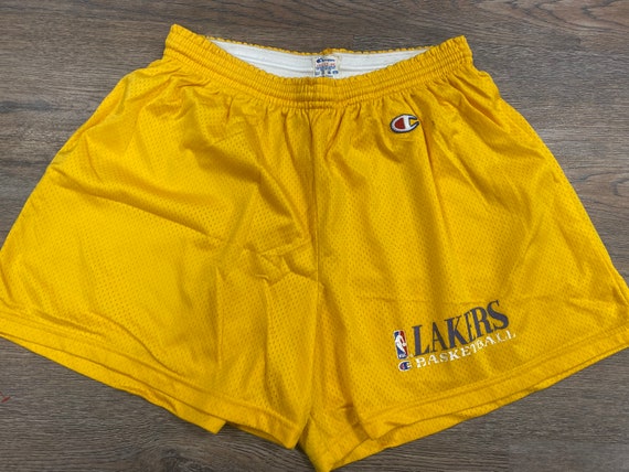 Vintage Lakers Basketball Shorts, Vintage 1980s C… - image 1