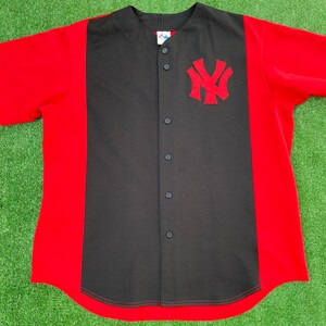 Vintage New York Yankees Jersey Red & Black 90s Majestic 