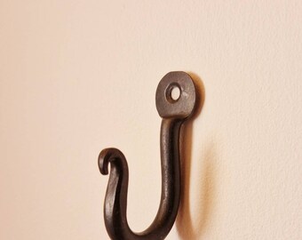 Medium Penny End Hand Forged Hooks ~ Blacksmith made ~ Kitchen ~ Interior ~ Wrought Iron ~ Interior Design ~ Wall Hook ~ Traditional