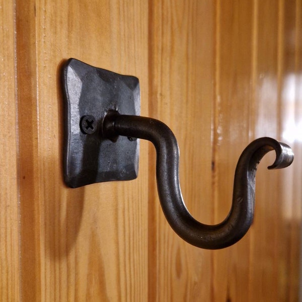 Wrought Iron Curtain Rod Etsy