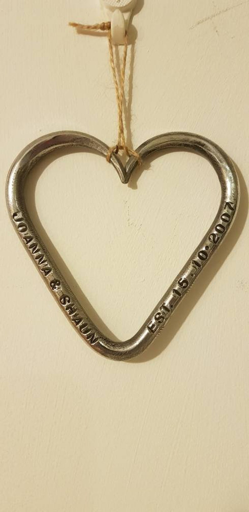 10th Wedding Anniversary Gift Aluminium Tin Love Heart Etsy UK