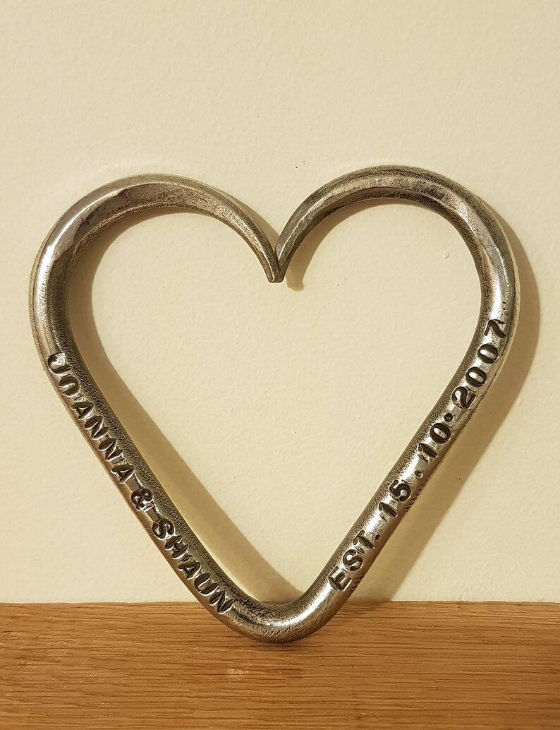 10th Wedding Anniversary Gift Aluminium Tin Love Heart Etsy UK