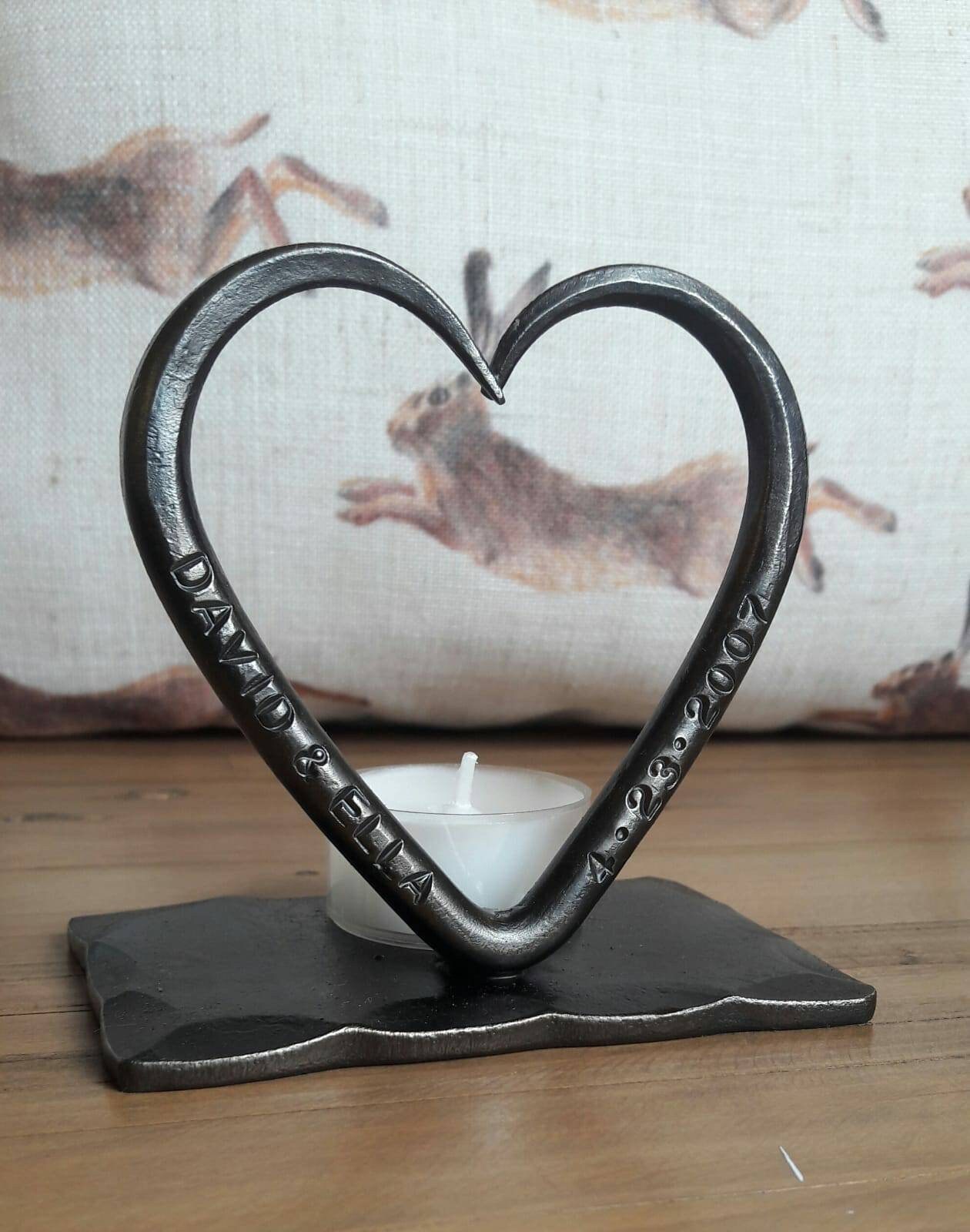 A Personalised Love Heart T Light~ 6th Wedding Anniversary ~Birthday~…