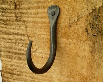 Medium Hand Forged Tapered Tip Hook~ Blacksmith made ~Kitchen ~ Interior ~ Wrought Iron