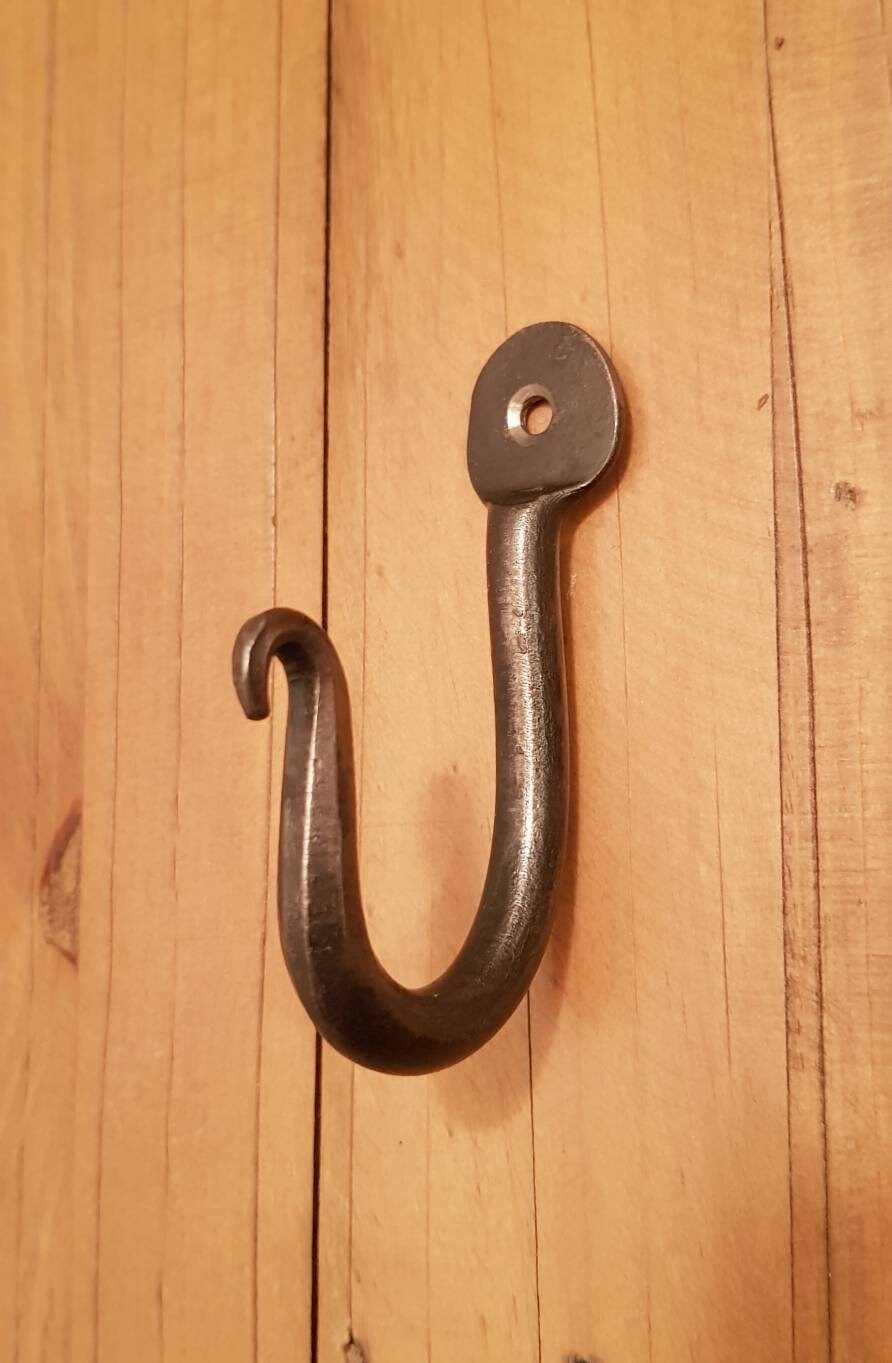 Small Penny End Hand Forged Hook ~ Iron ~ Kitchen ~ Blacksmith Made ~…