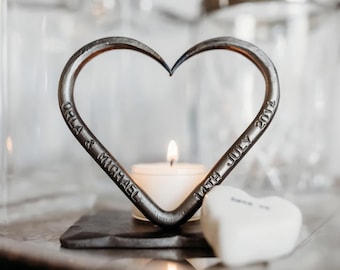 11th Anniversary Steel T Light~ Personalised Wedding Gift~ For Him Her Couples~ Candles Home Decor