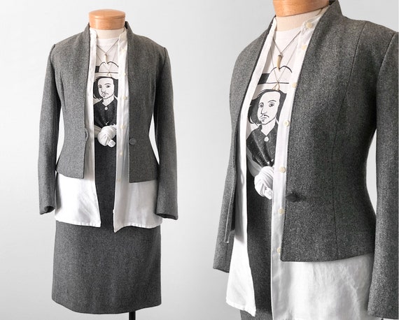 grey business suit womens
