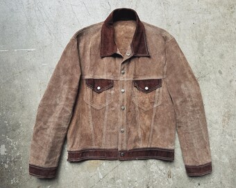 1950's-60's two-tone suede trucker jacket