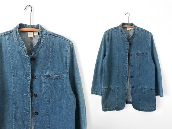 Vintage Denim Chore Jacket / Denim Workwear Jacket