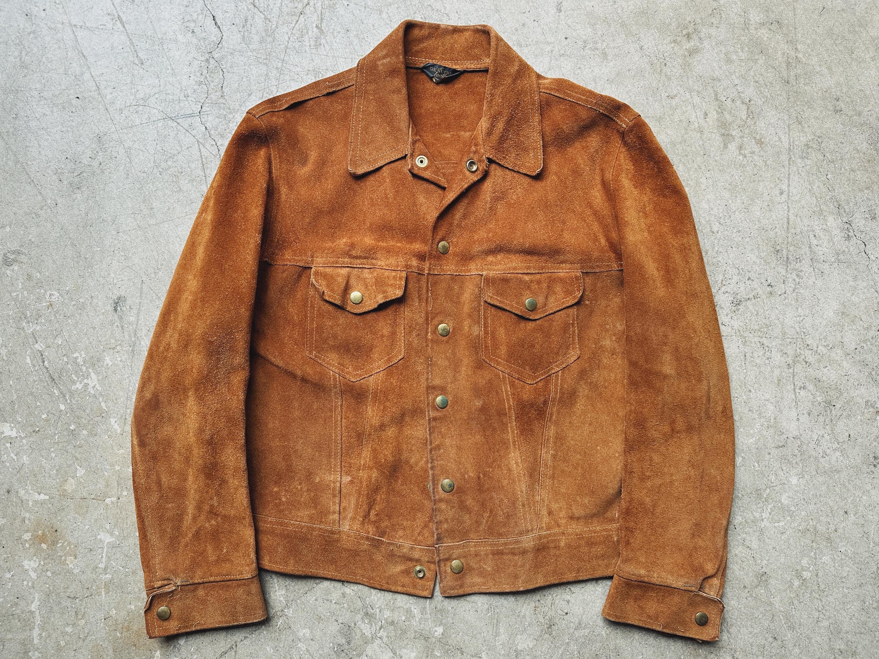 Men's Vintage 1950's Suede Jacket - Etsy