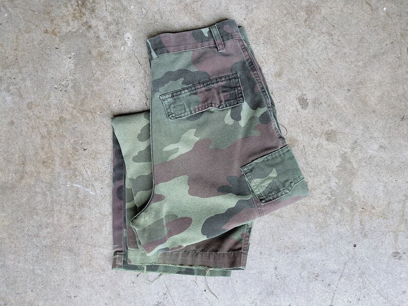 Vintage Camo Cargo Pants / Camouflage Cargo Pants / Wide Leg Etsy