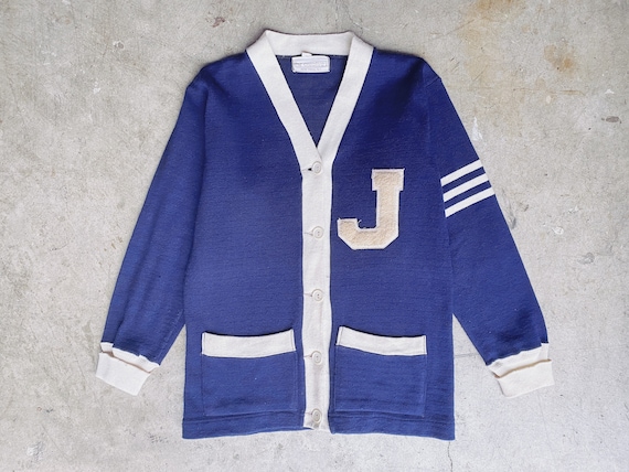 1950’s Navy Varsity Sweater / Unisex M