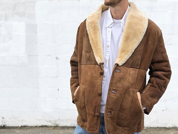mens suede sherpa jacket